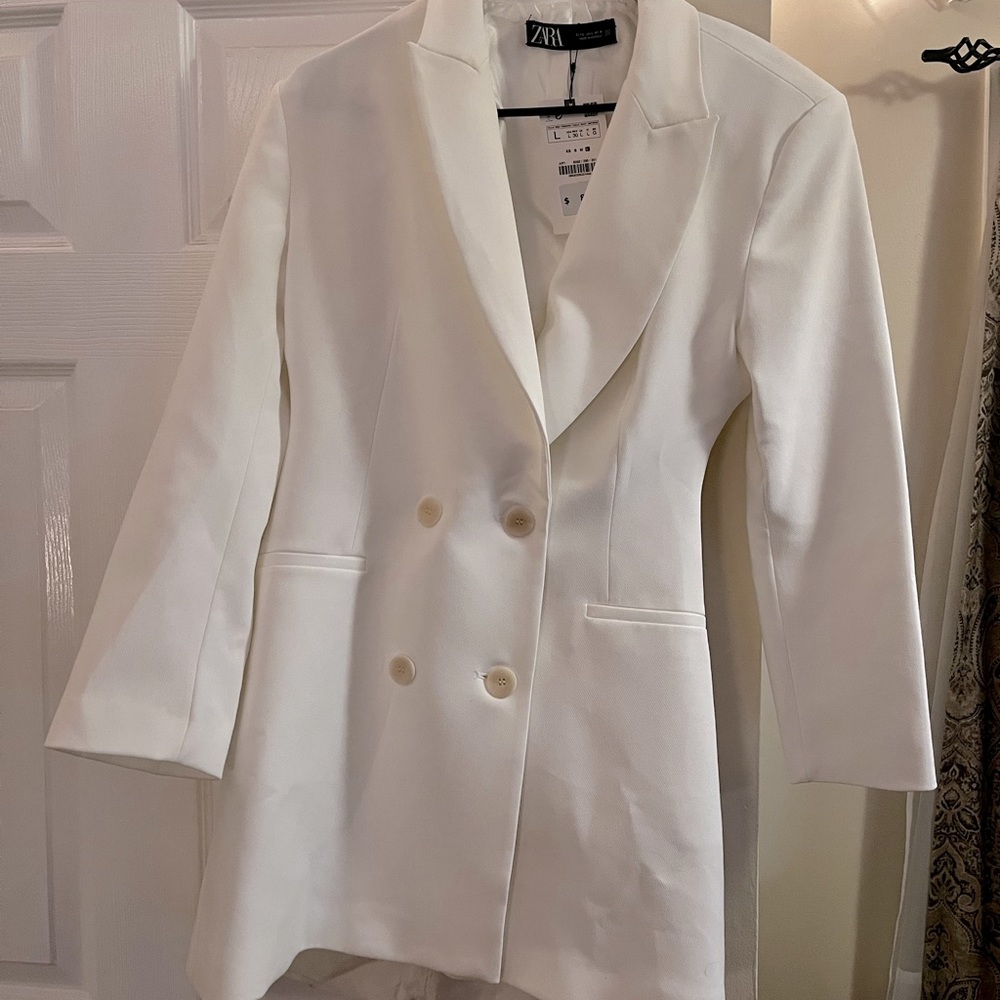 Zara Back Cutout Blazer Dress